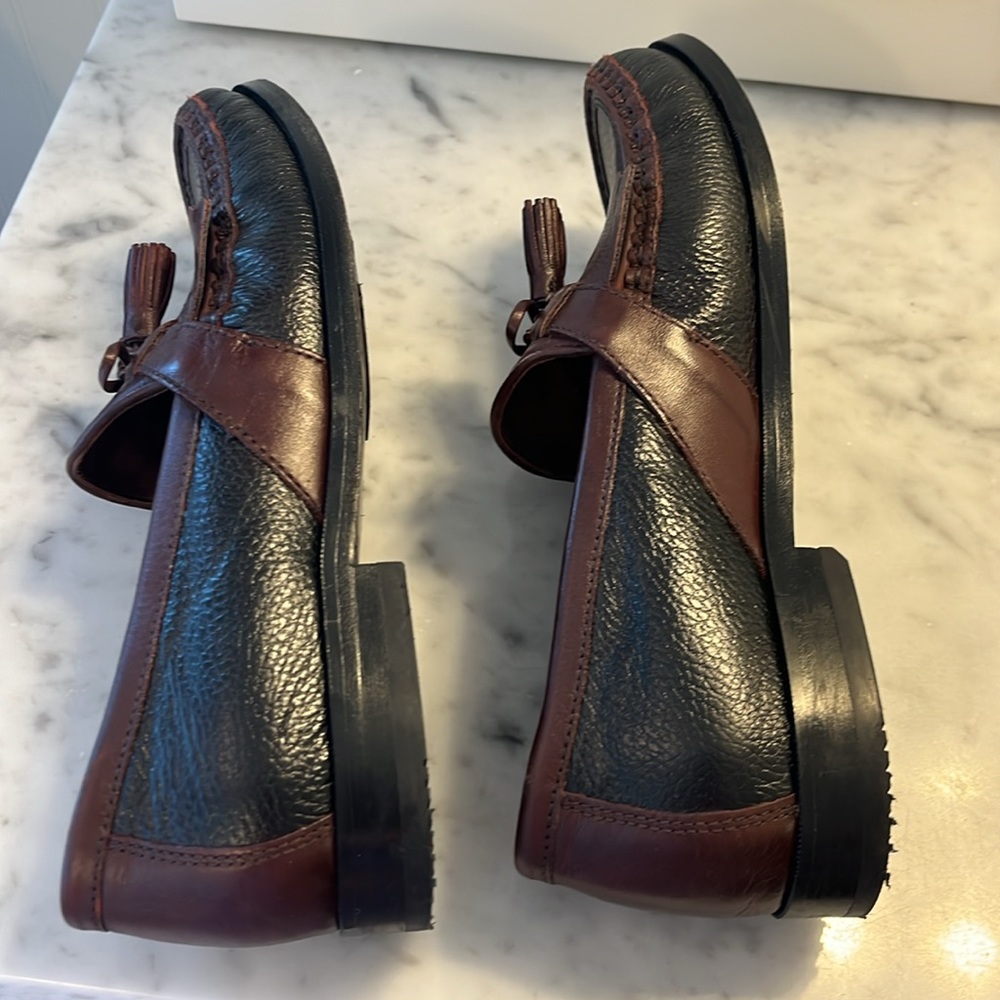 Johnston & Murphy Brown $ Black Slip-On Loafers men’s size 9 1/2 - Picture 7 of 8